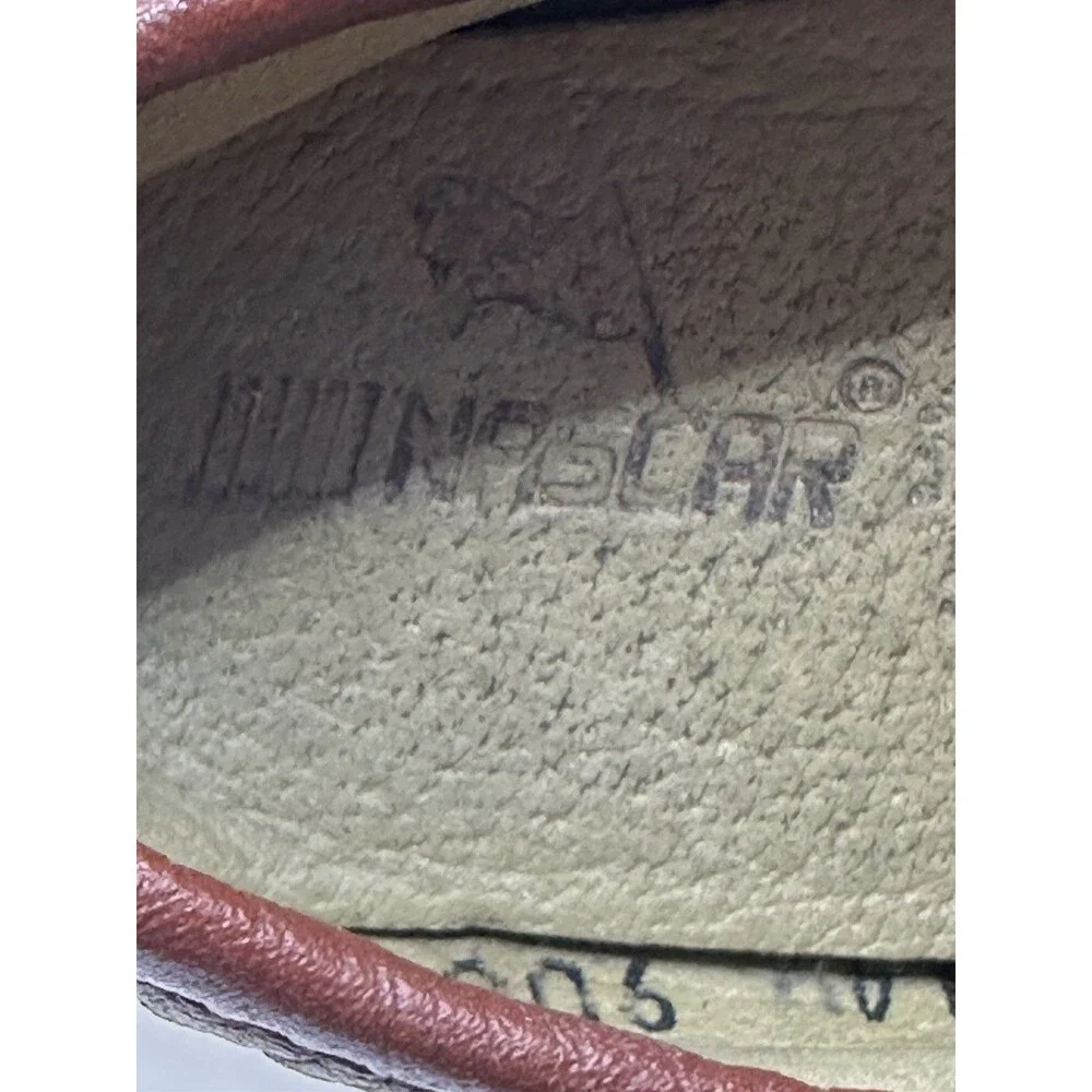 Baby Toddler NASCAR Shoes Natural Brown Leather Moccasins Rubber Soles
